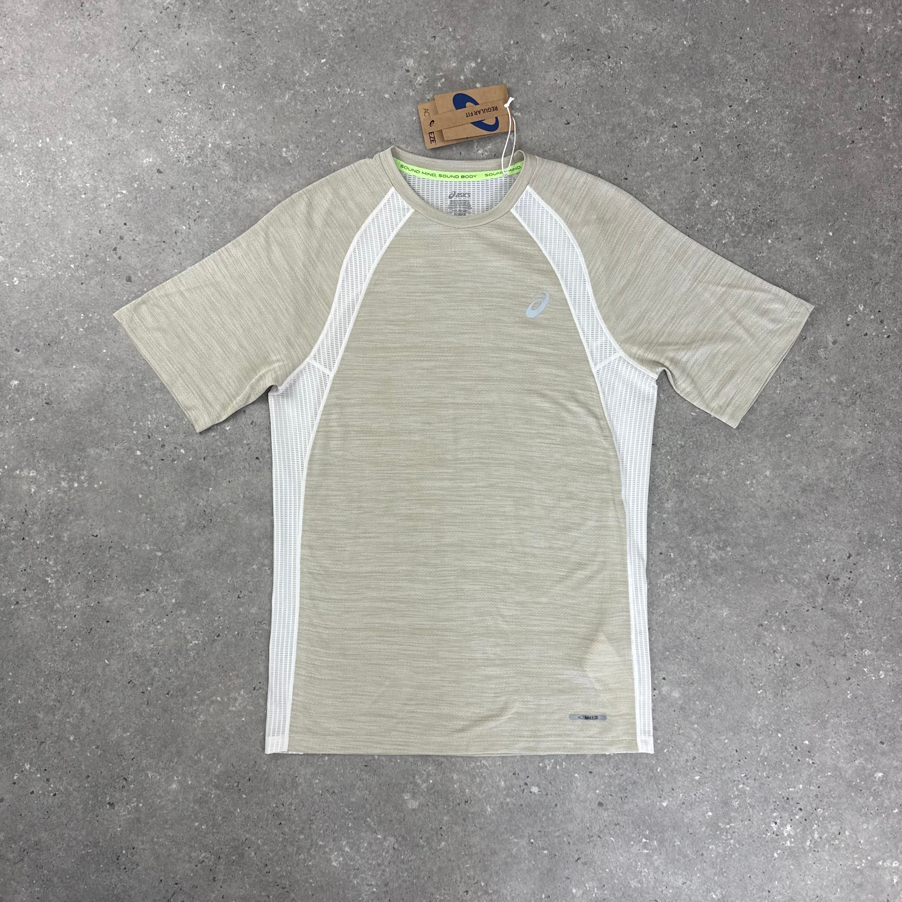 ASICS ROAD T-SHIRT - BEIGE / CREAM