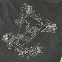 LOUIS VUITTON NAVY FLORAL T-SHIRT - (XL)