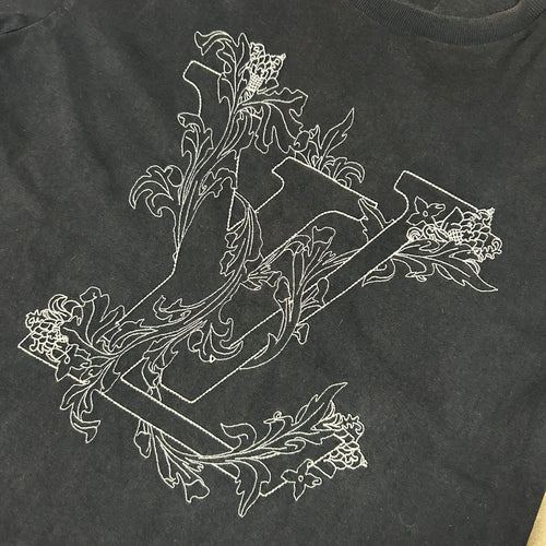 LOUIS VUITTON NAVY FLORAL T-SHIRT - (XL)