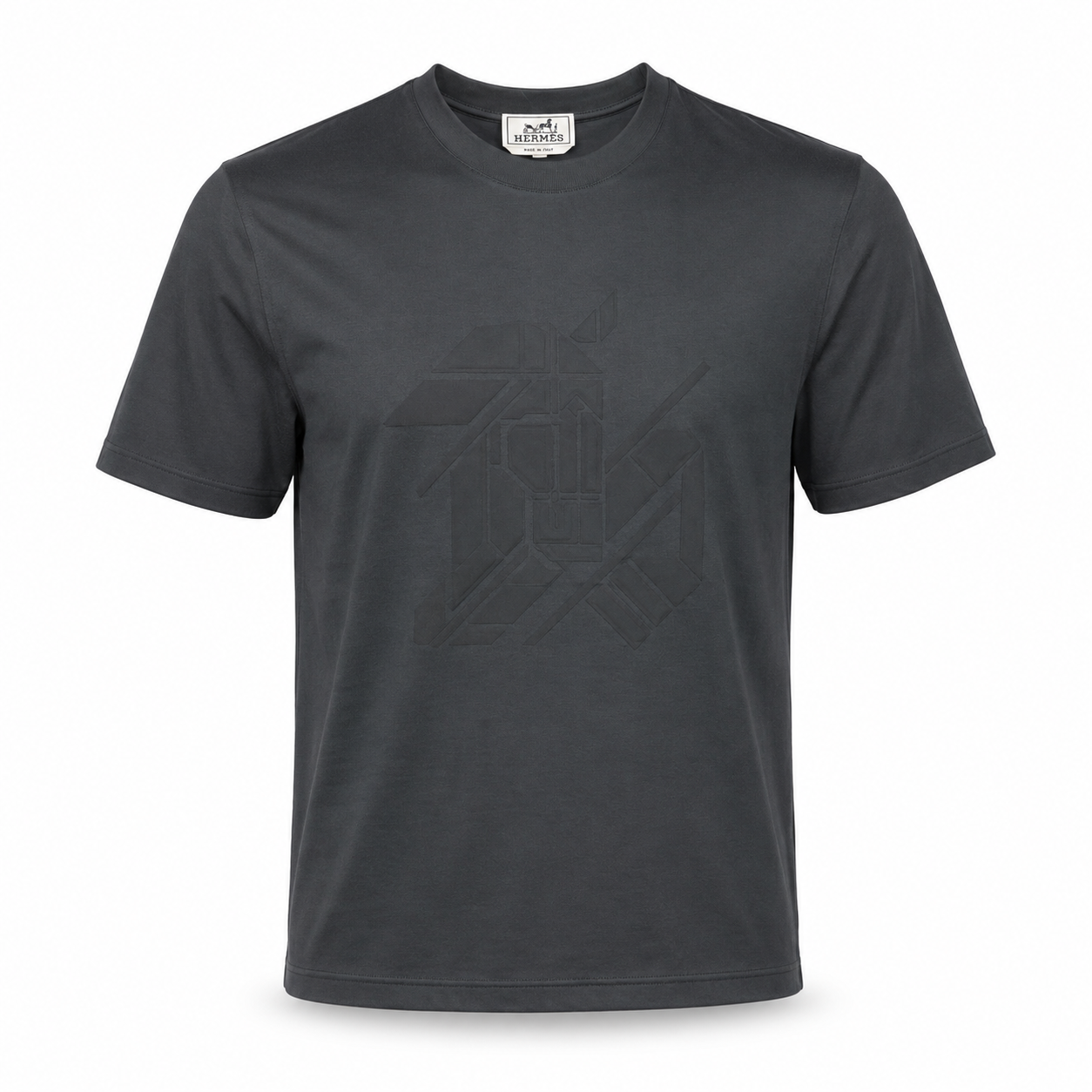 HERMES T-SHIRT DARK GREY - (S)