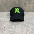 AMIRI BLACK MA LOGO TRUCKER CAP