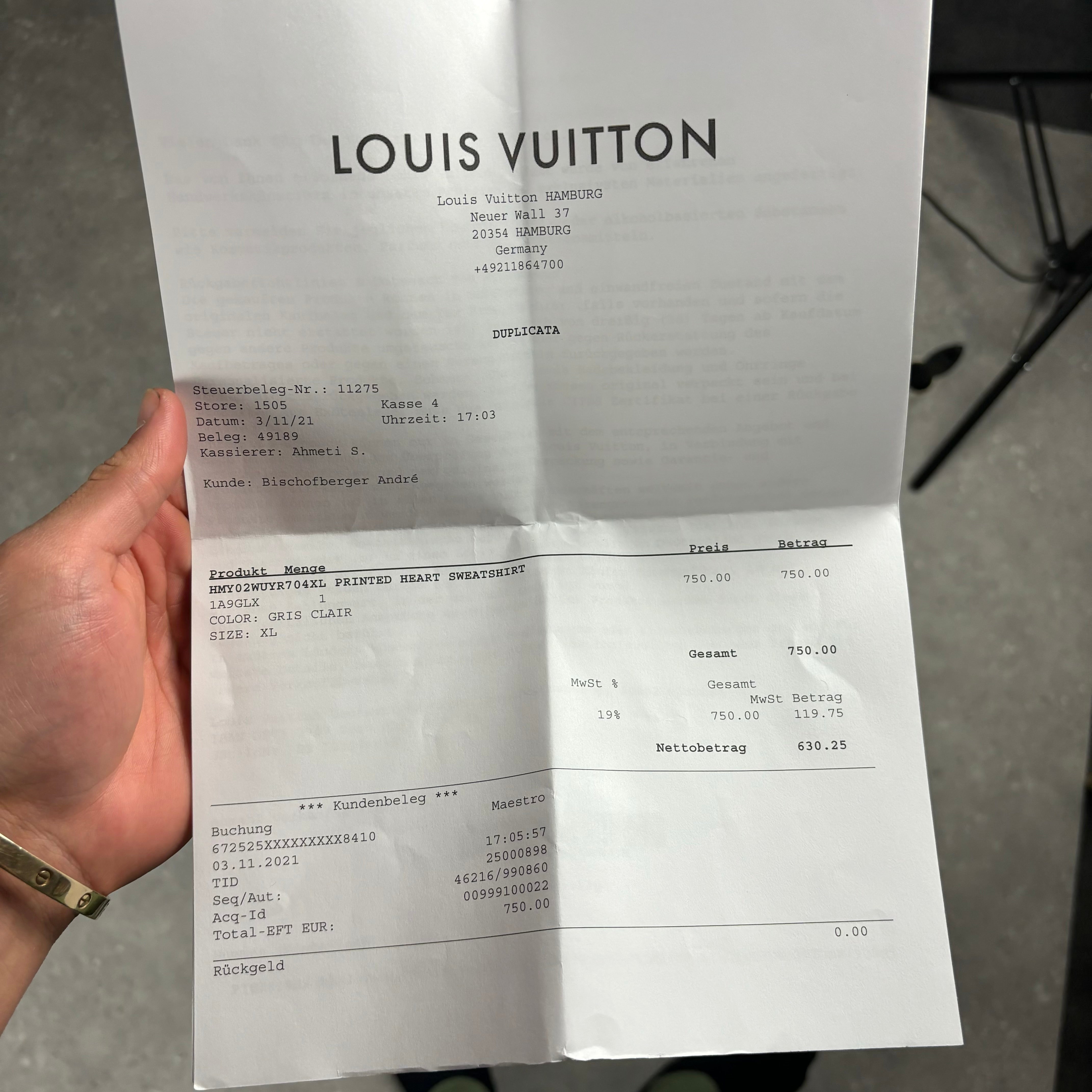LOUIS VUITTON JUMPER - XL (FITS L)