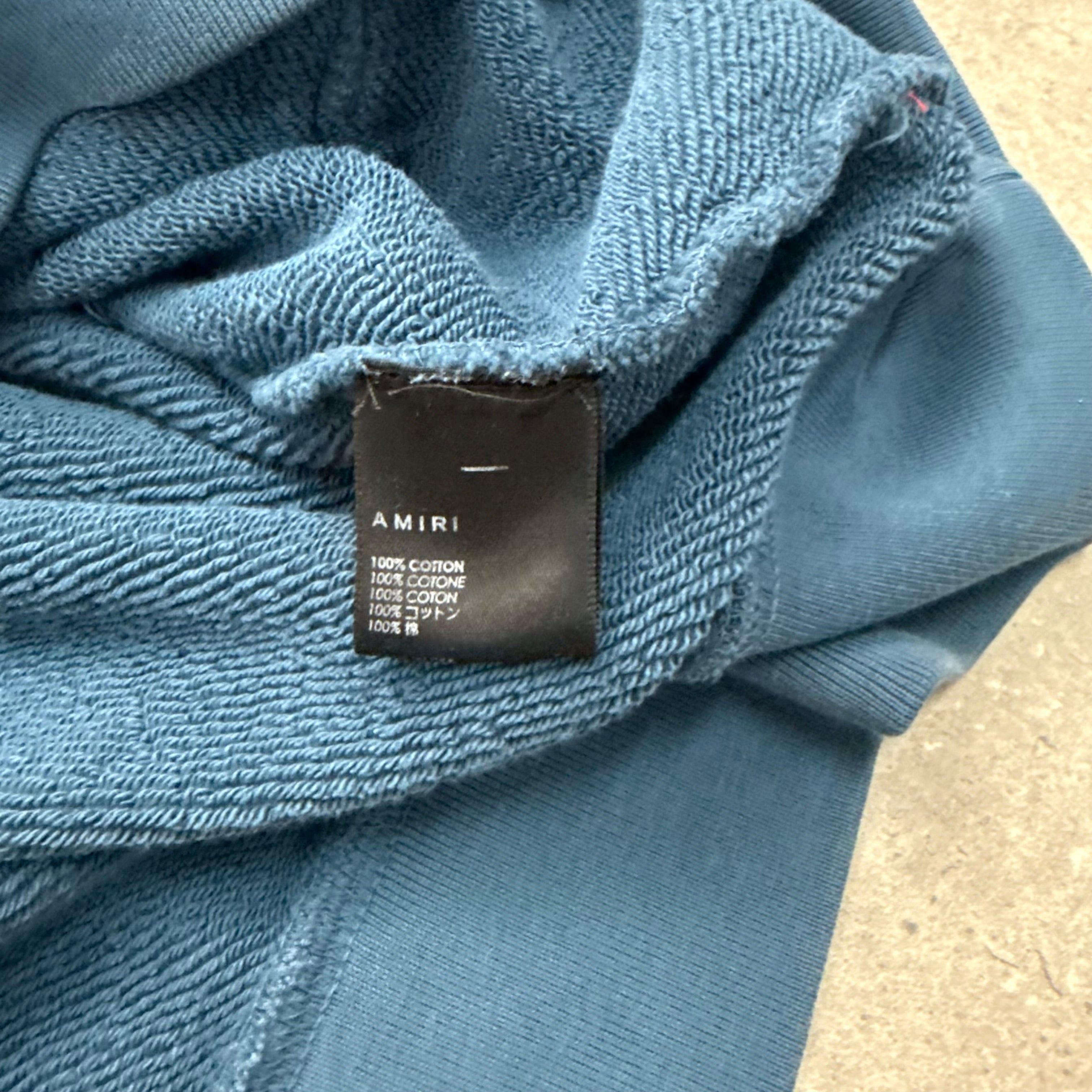 AMIRI MA LOGO TEAL HOODIE - (S)