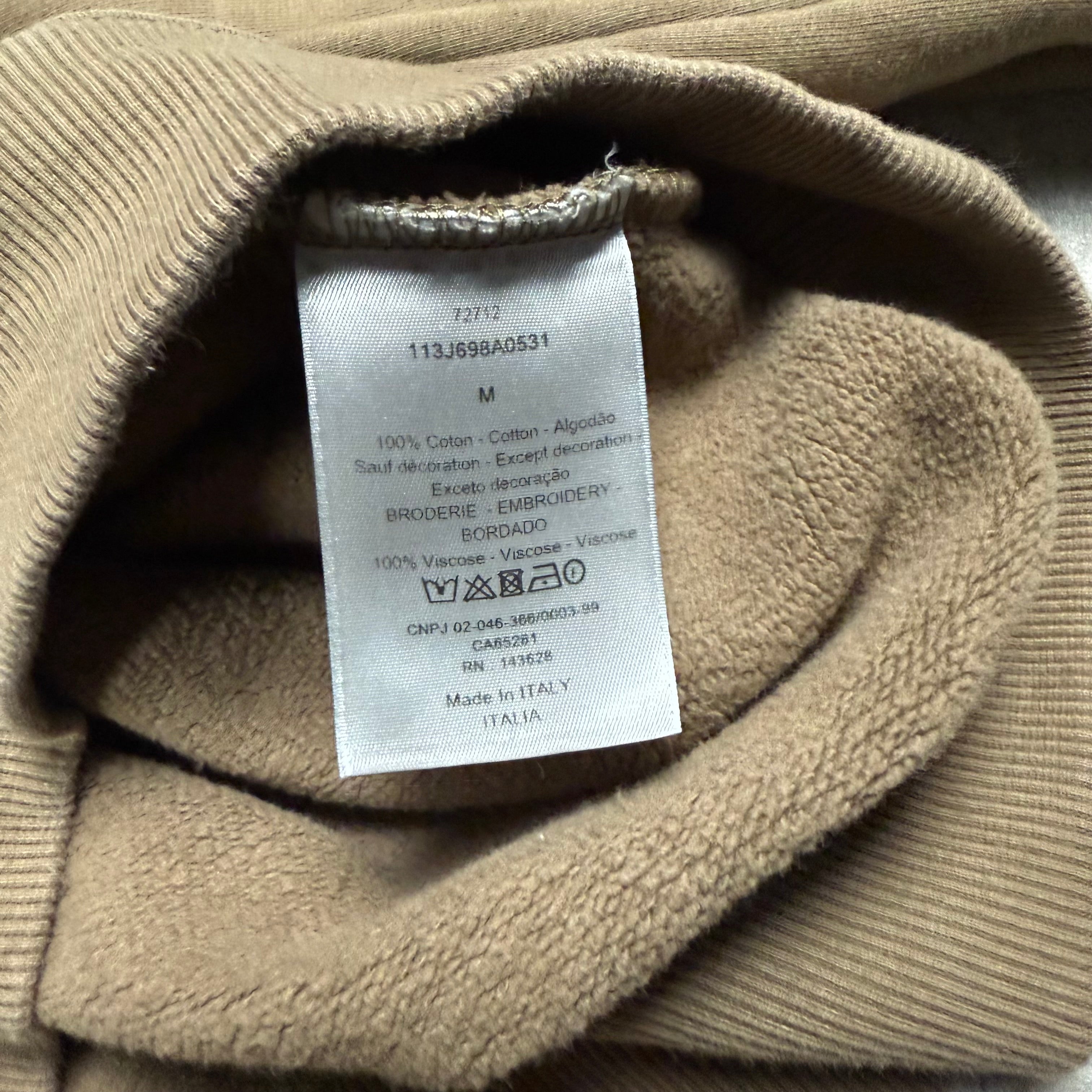 DIOR CD ICON HOODIE BROWN - M (FITS S/M)