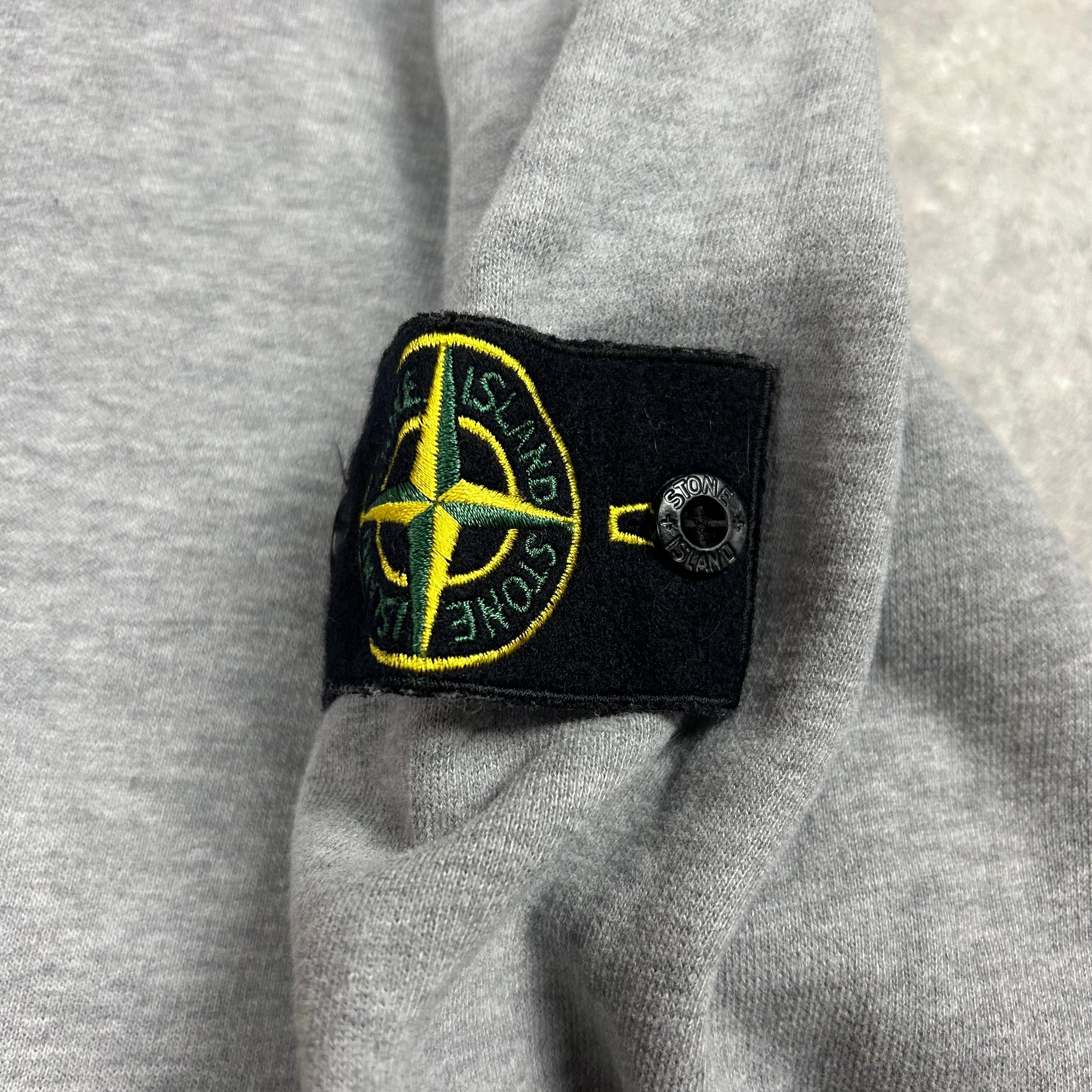 STONE ISLAND GREY 1/4 ZIP JUMPER - XL ( FITS L )