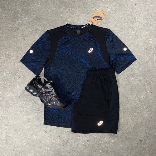 ASICS ROAD LITE SHOW T-SHIRT & 7” SHORTS SET - BLACK PERFORMANCE