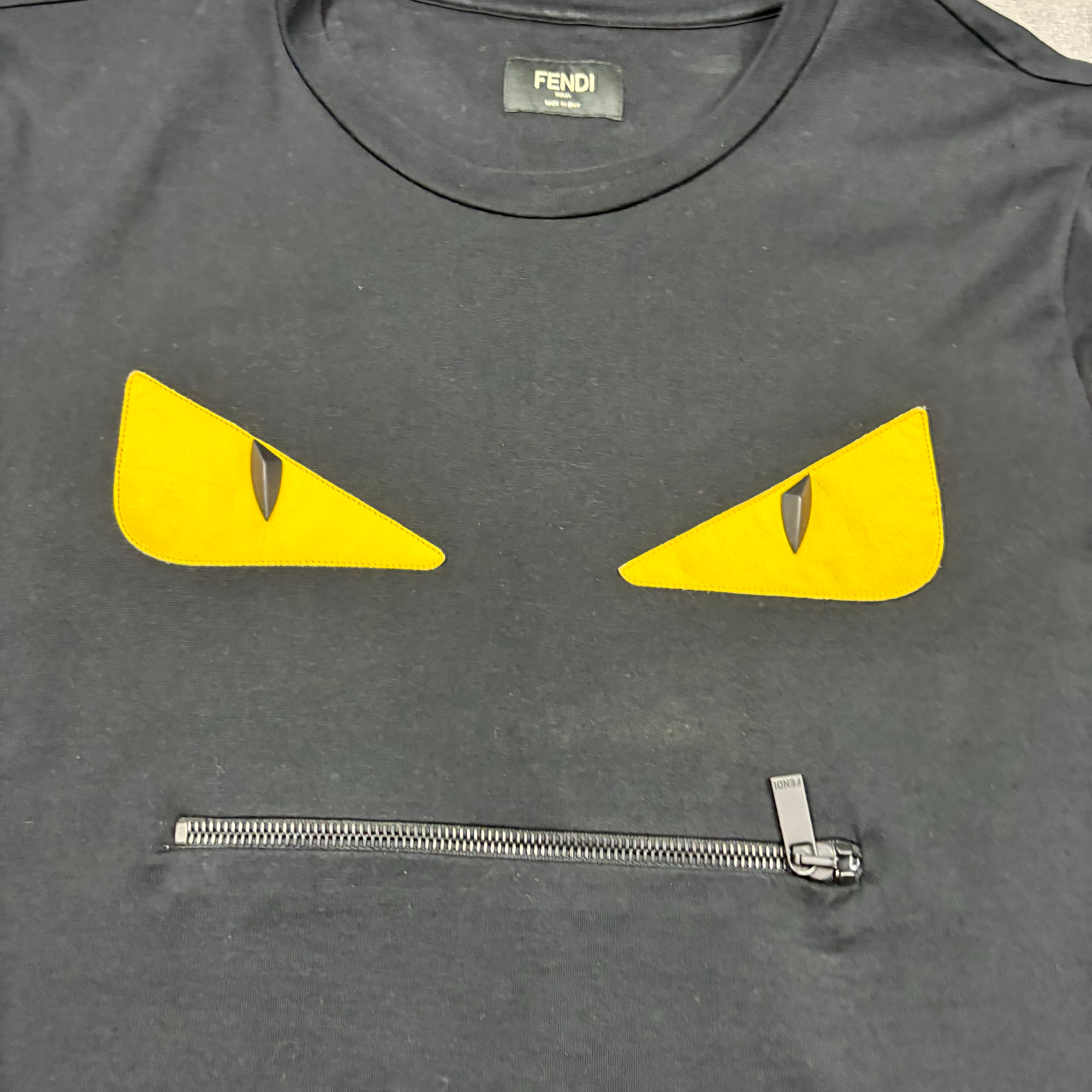 Fendi eyes zip t shirt online