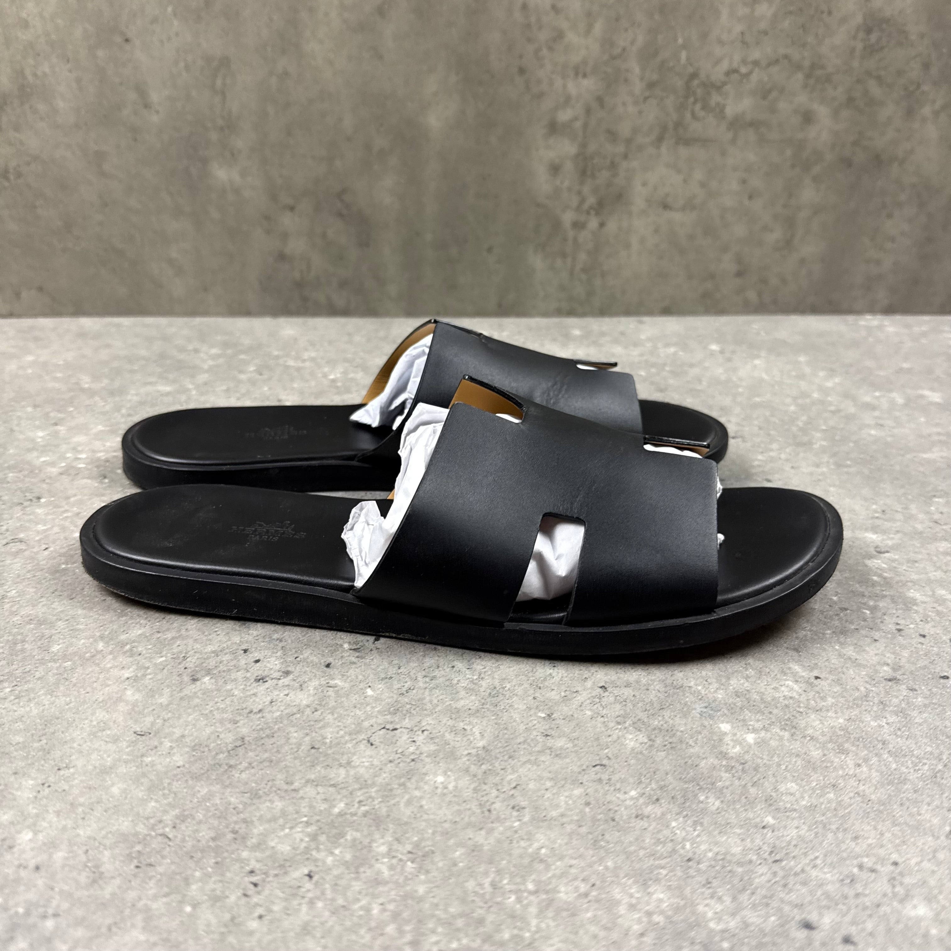 HERMES IZMIR SANDALS BLACK  - (EU43 / UK9)