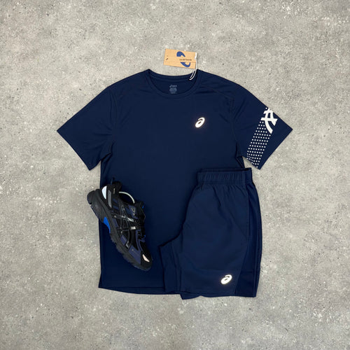 ASICS ICON T-SHIRT & SHORT SET - MIDNIGHT NAVY