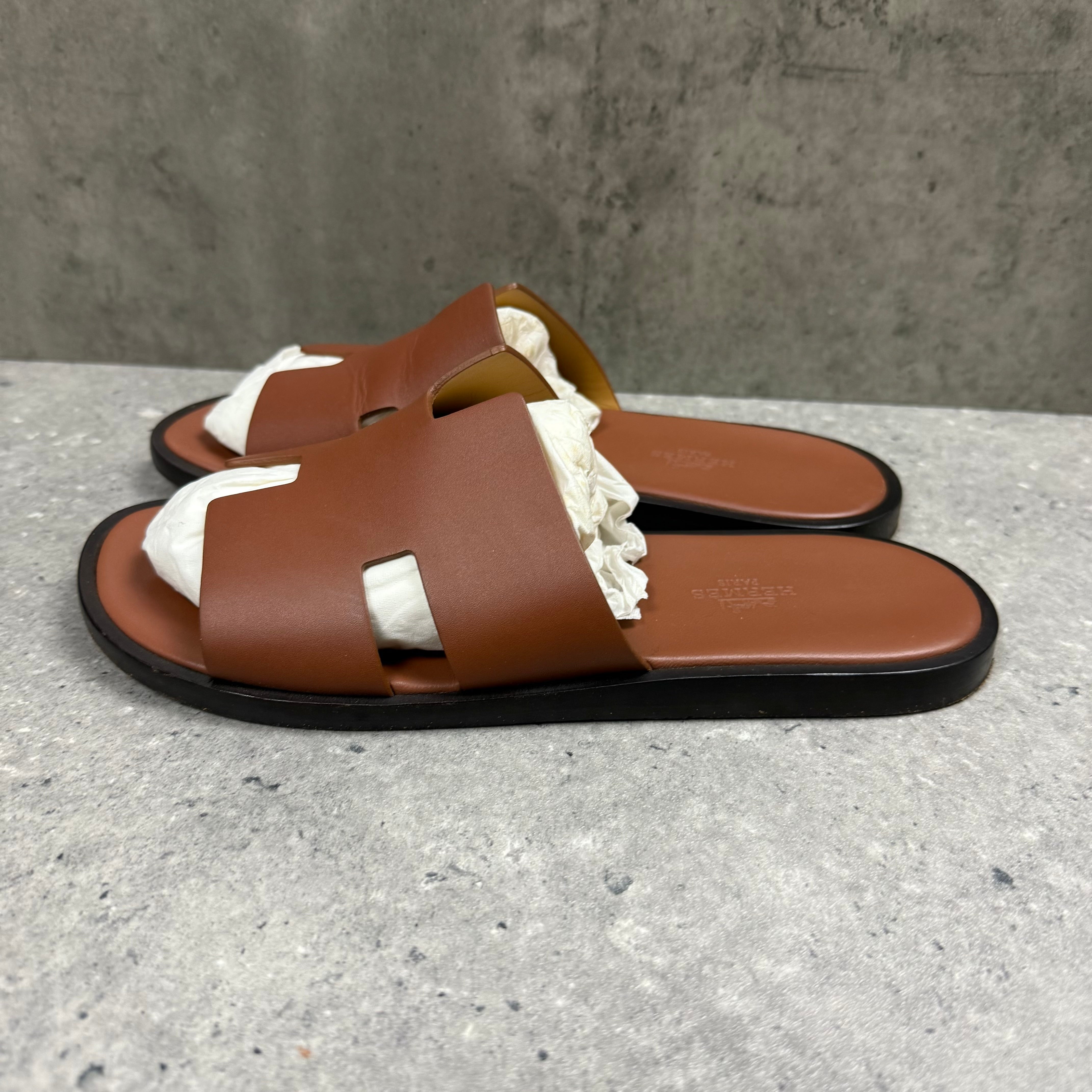 HERMES SANDALS BROWN - (EU39.5 / UK5.5)