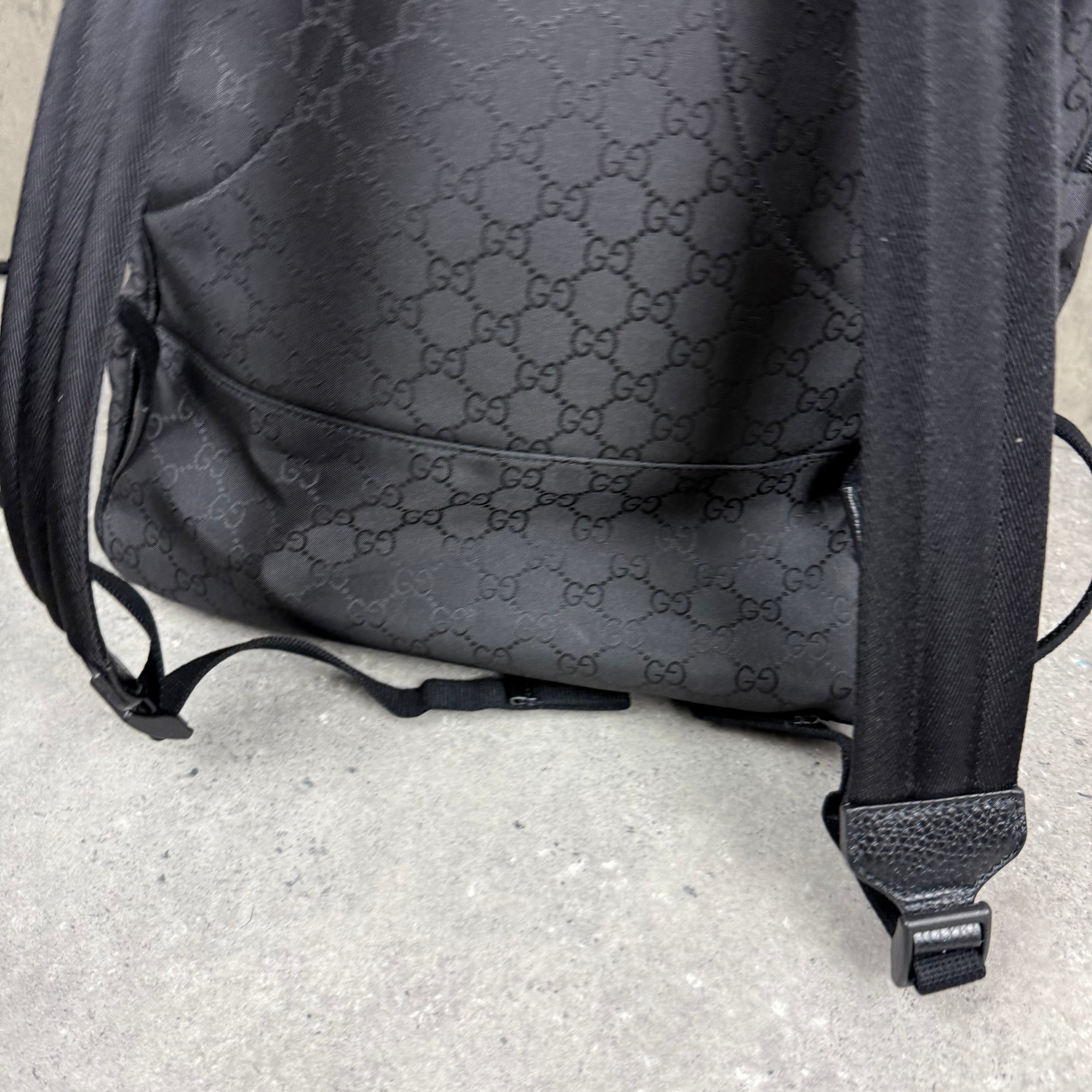 GUCCI BLACK GG NYLON BACKPACK