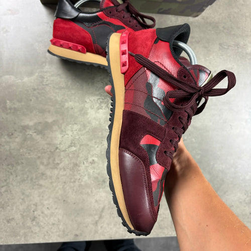 VALENTINO ROCKRUNNERS RED/BLACK EU 41 ( FITS UK 7.5 / 8 )