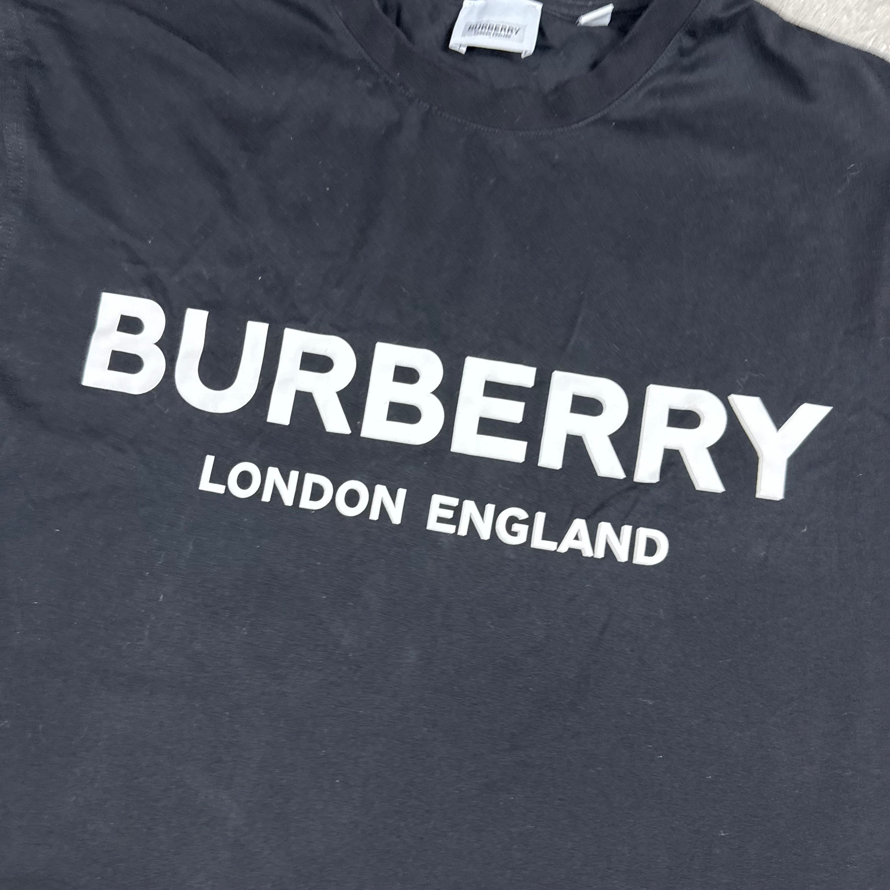 BURBERRY LOGO T-SHIRT BLACK - (M)