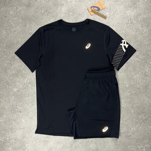 ASICS ICON T-SHIRT & SHORTS SET - BLACK