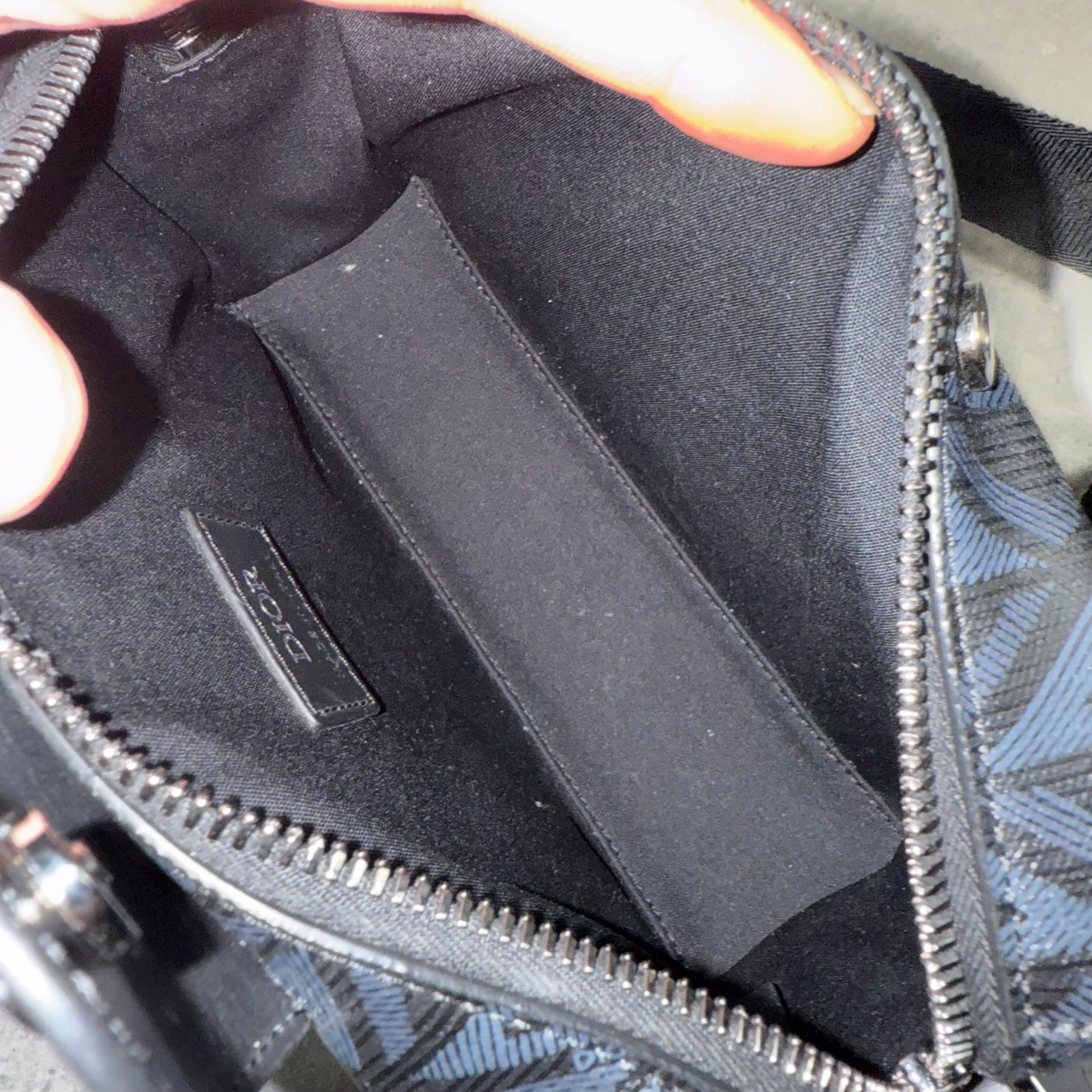 DIOR BLACK CD DIAMOND MESSENGER BAG