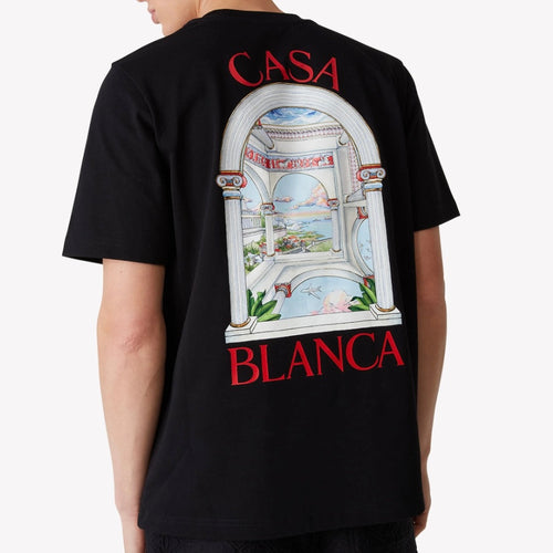 CASABLANCA T-SHIRT - LE PASSAGE - BLACK