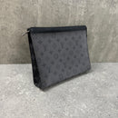 LOUIS VUITTON POCHETTE CLUTCH BAG - GREY / BLACK