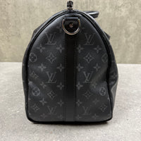 LOUIS VUITTON KEEPALL 45 DUFFLE BAG - BLACK ECLIPSE