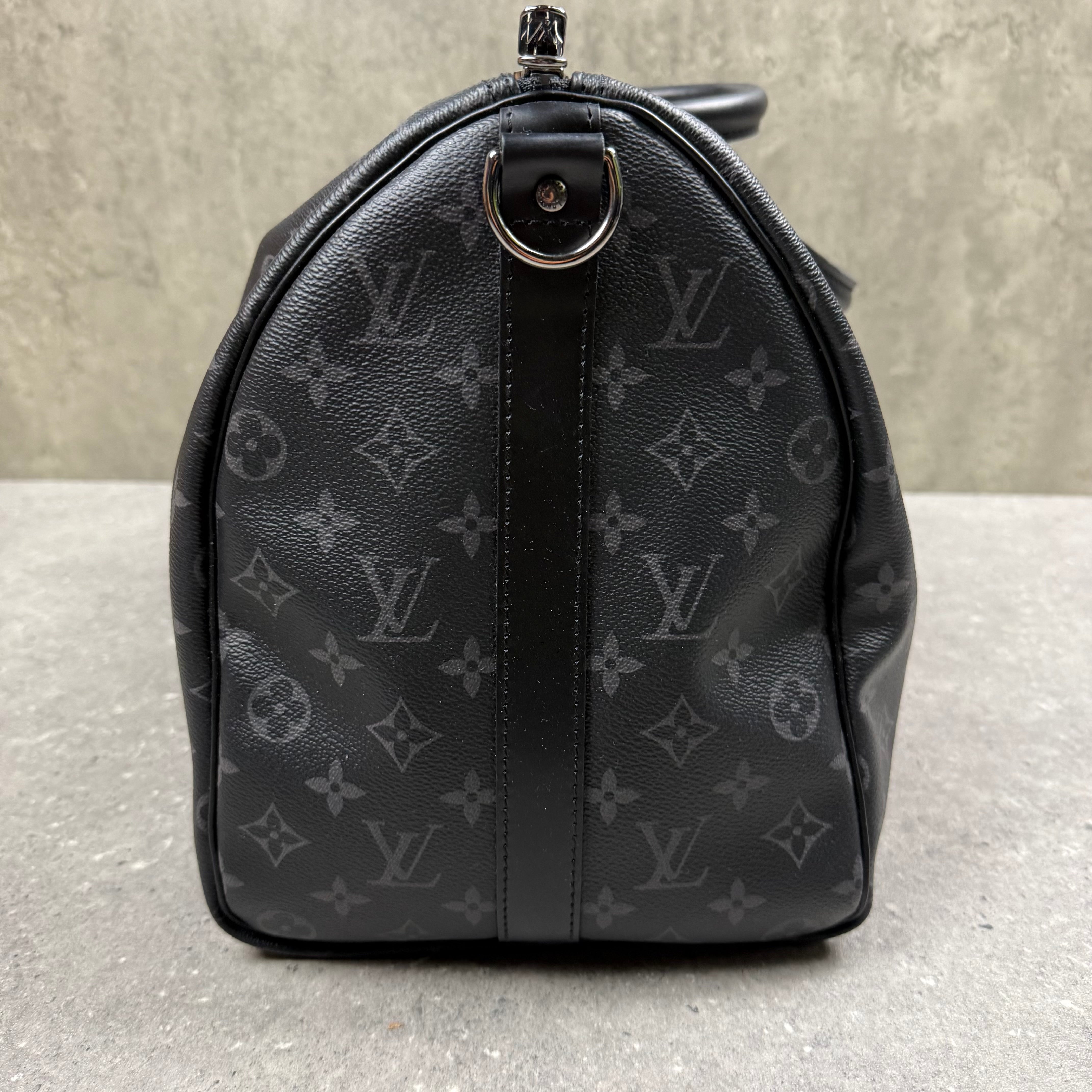 LOUIS VUITTON KEEPALL 45 DUFFLE BAG - BLACK ECLIPSE