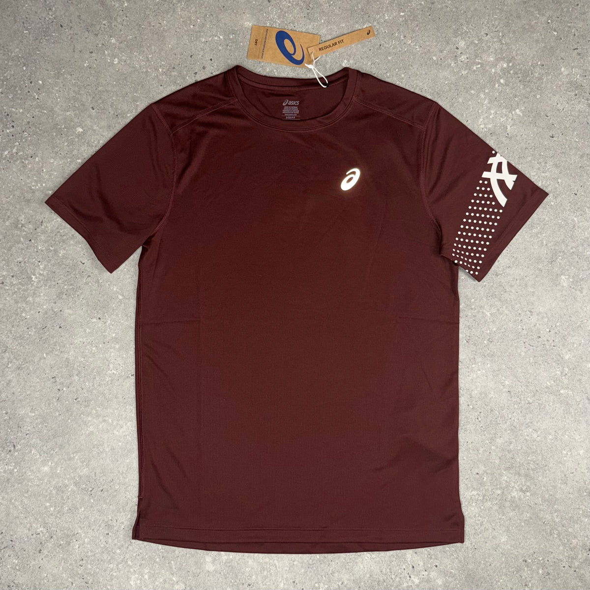 ASICS ICON T-SHIRT & SHORTS SET - DARK RED/BLACK