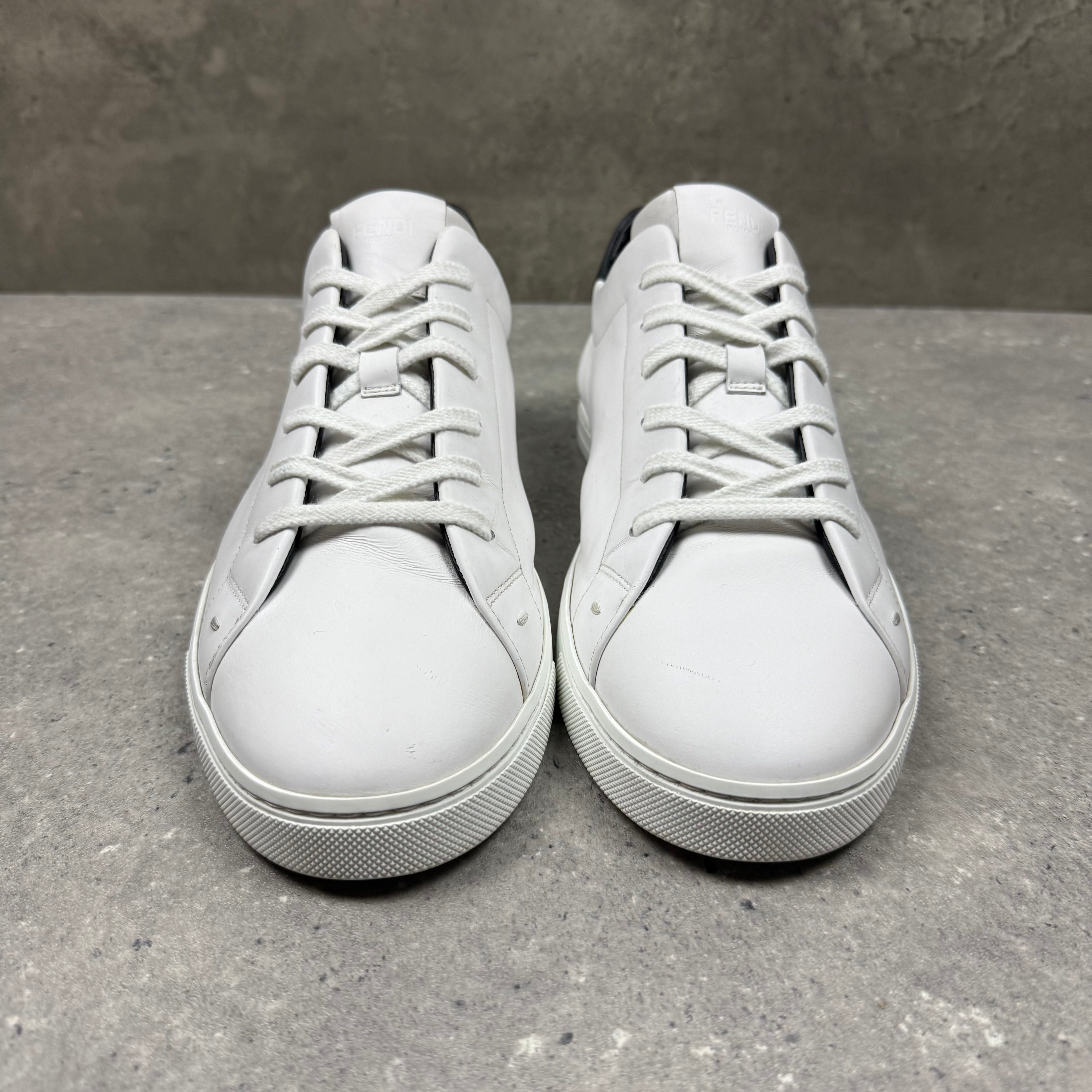 FENDI WHITE TRAINERS - (EU42.5 / UK8.5)
