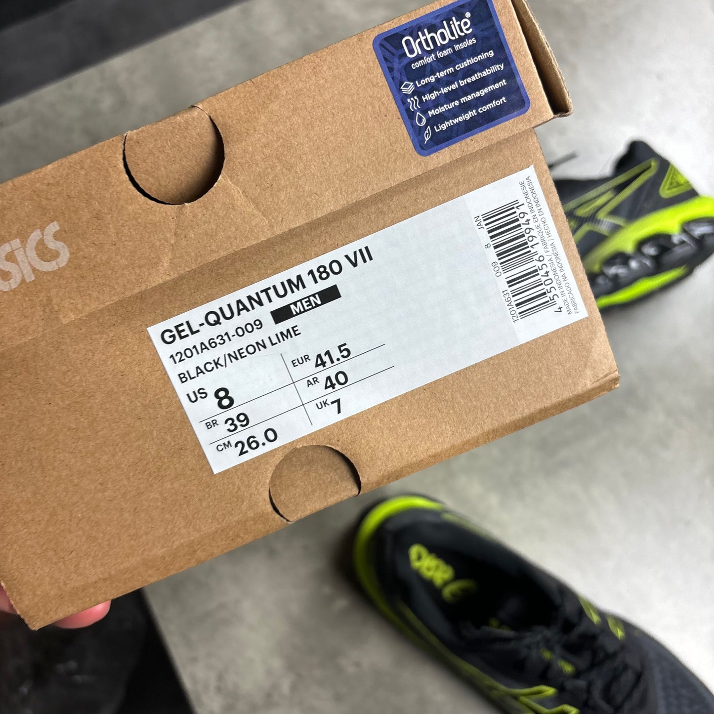 ASICS GEL QUANTUM 180 BLACK/YELLOW (UK7)