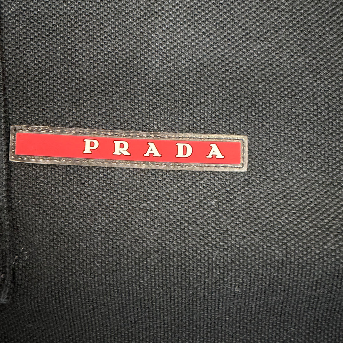 PRADA POLO T-SHIRT BLACK - (M)
