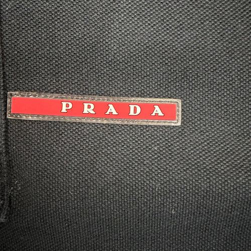 PRADA POLO T-SHIRT BLACK - (M)