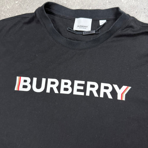 BURBERRY LOGO T-SHIRT BLACK - (M)