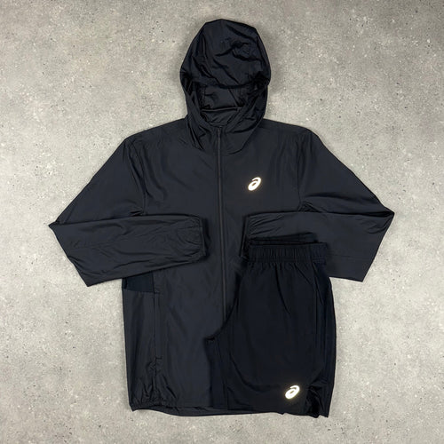 ASICS CORE WINDRUNNER & SHORT SET - BLACK