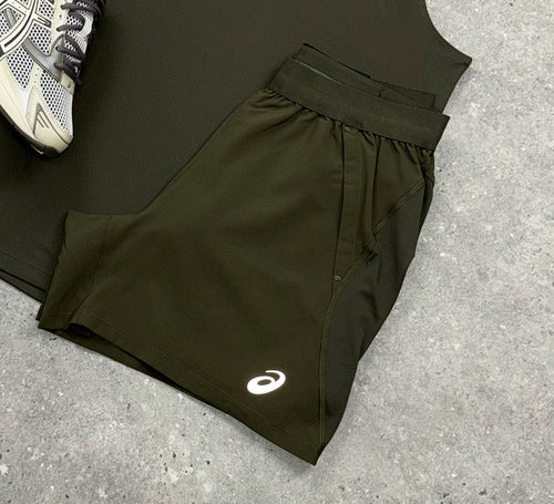 ASICS ROAD SHORTS - BROWN STONE