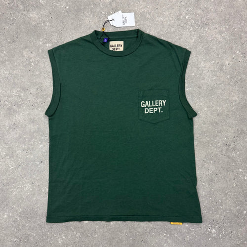 GALLERY DEPT SLEEVELESS T-SHIRT - GREEN