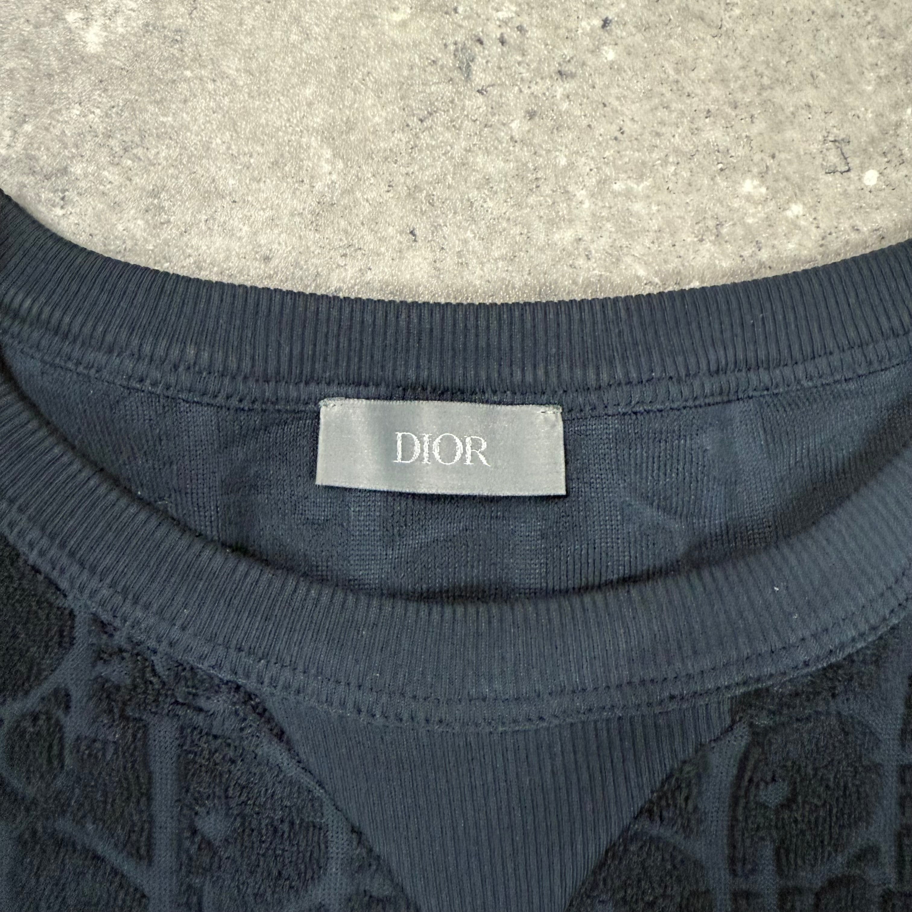 DIOR TOWEL T-SHIRT NAVY - (M)
