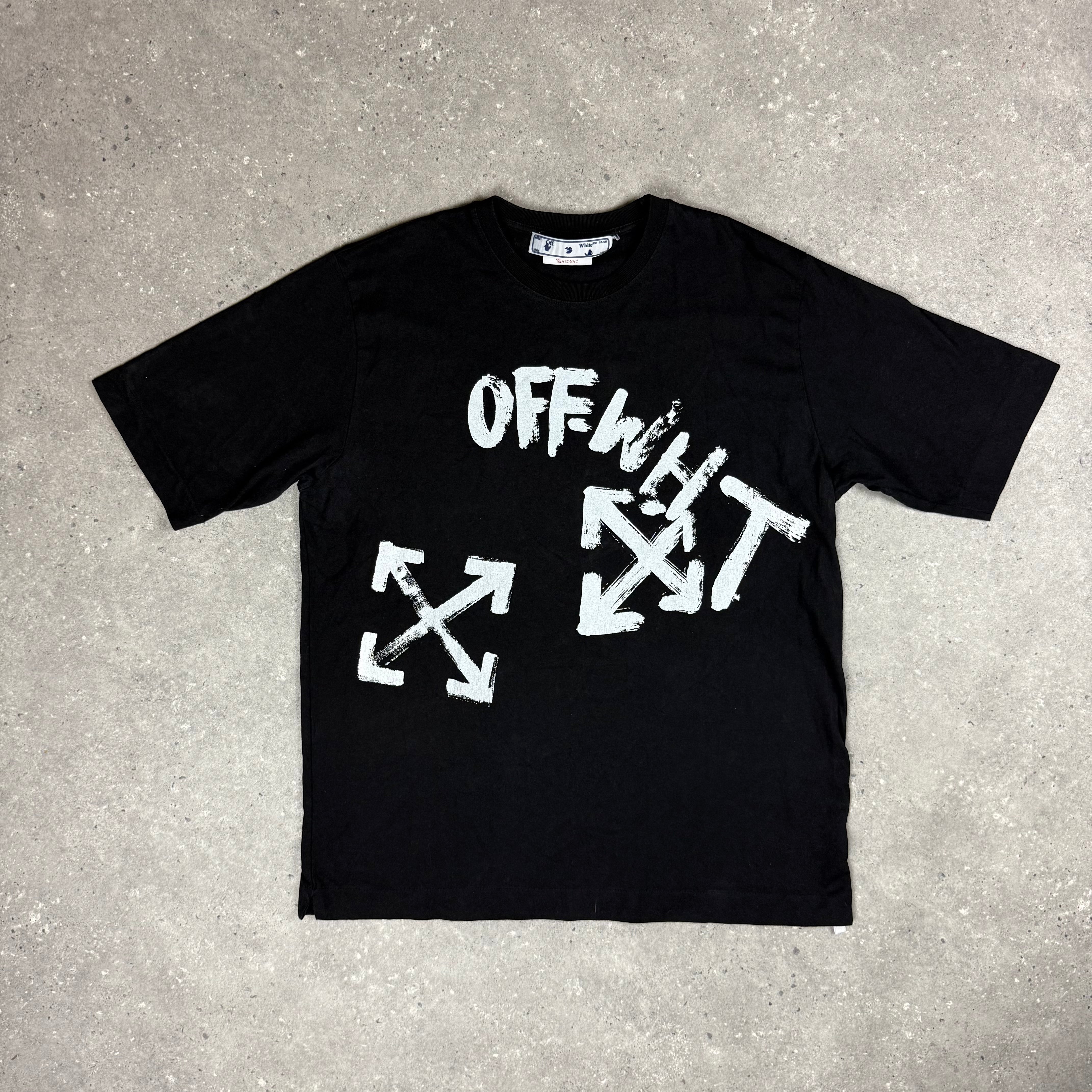 OFF WHITE T-SHIRT BLACK - (XL)
