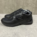 CHANEL RUNNERS BLACK LEATHER -  (EU44 / UK10)