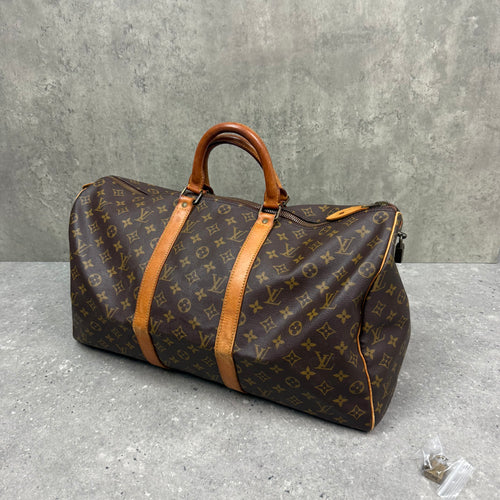 LOUIS VUITTON KEEPALL 55 DUFFLE BAG - BROWN MONOGRAM
