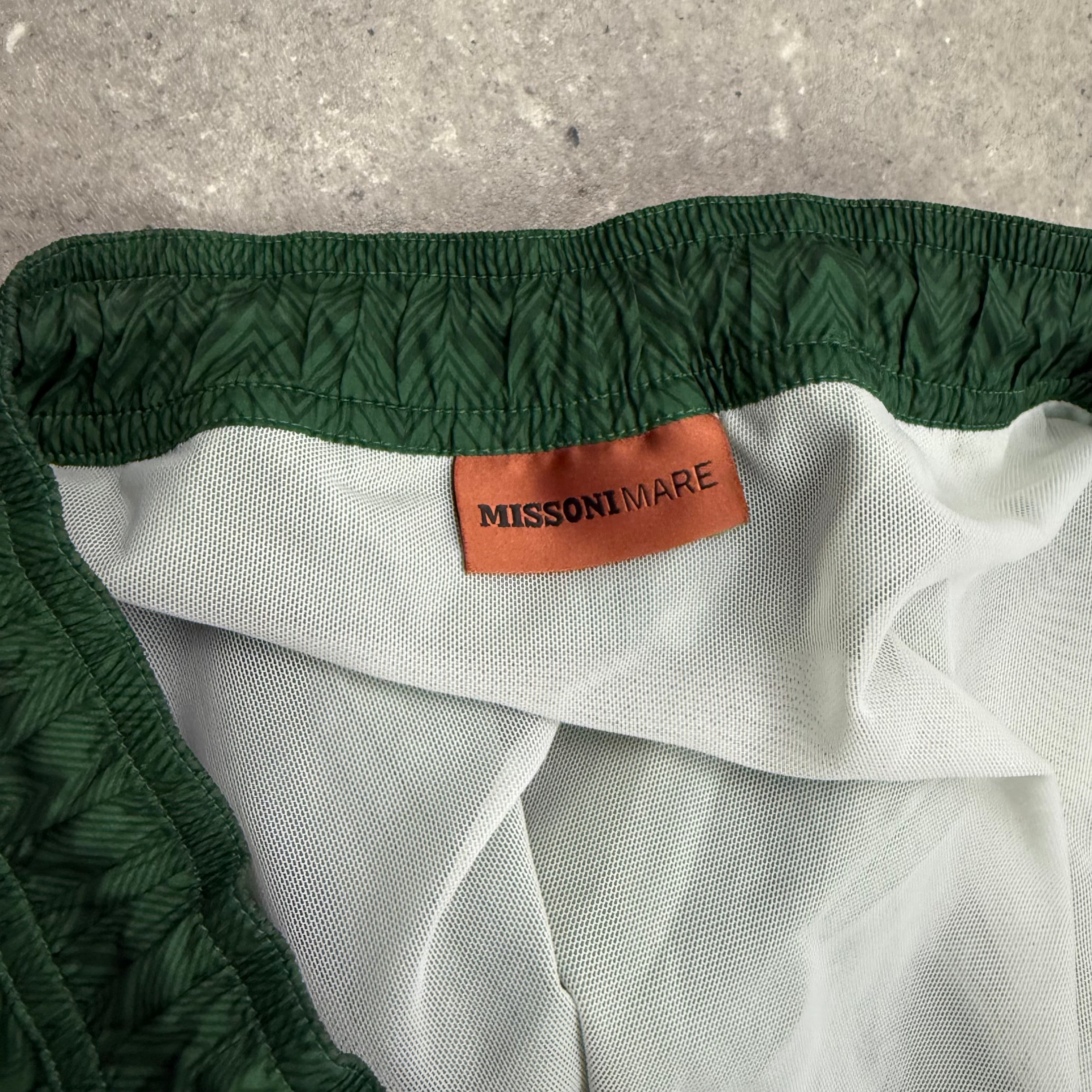 MISSONI SWIM SHORTS GREEN - (L)