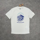 ASICS FUJITRAIL T-SHIRT - CREAM / COBALT