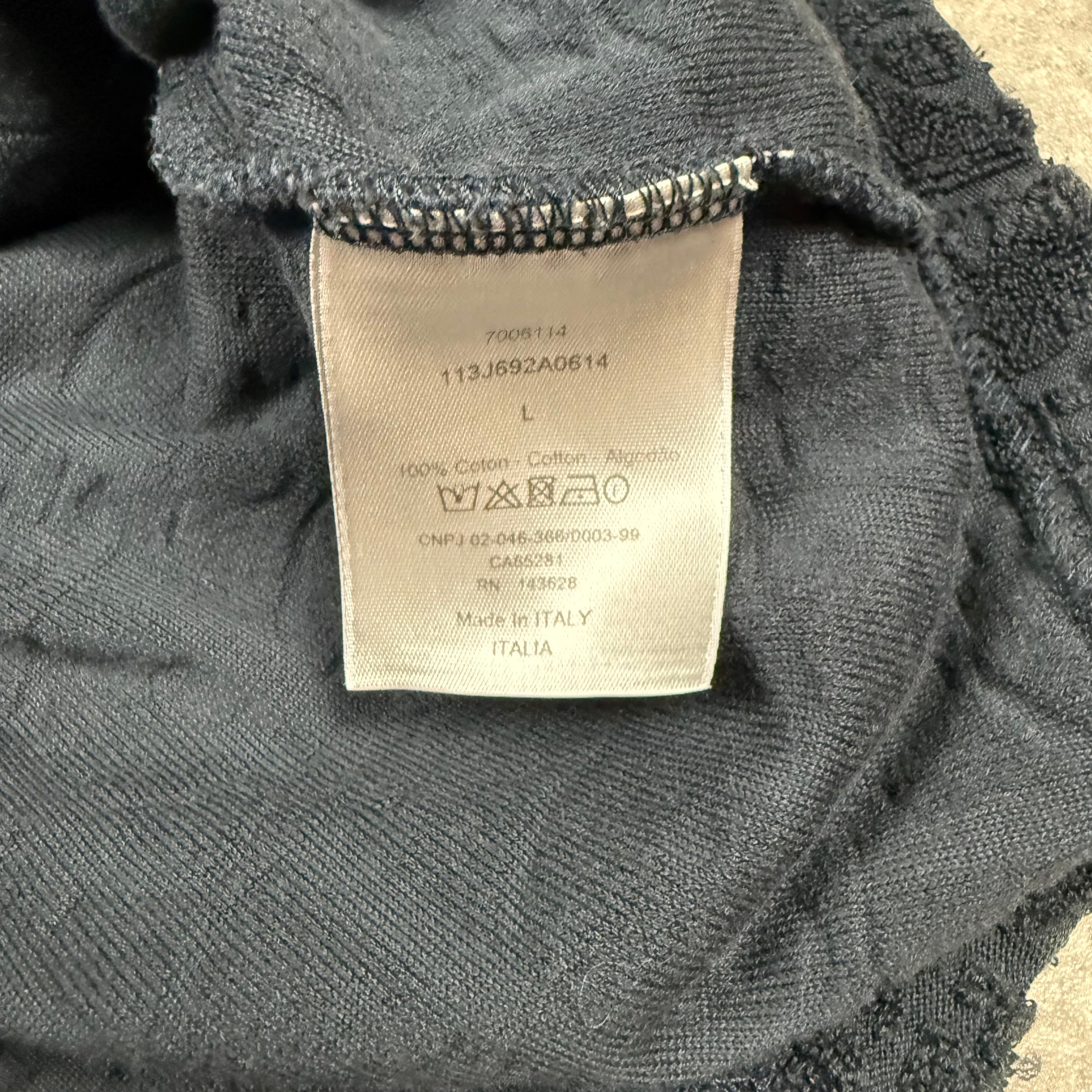 DIOR TOWEL T-SHIRT NAVY - (L)