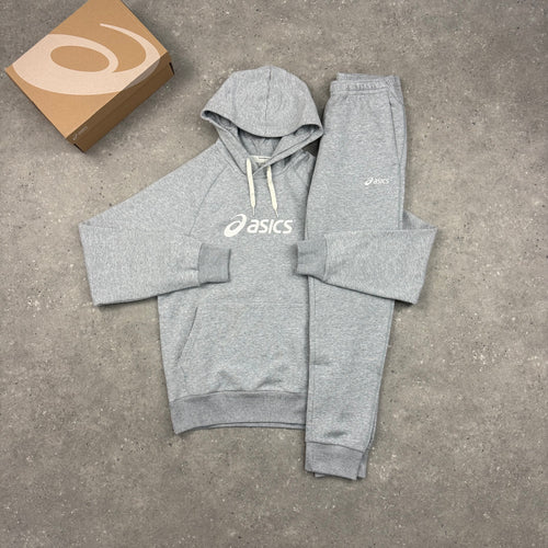 ASICS CLUB FLEECE PULLOVER TRACKSUIT - GREY
