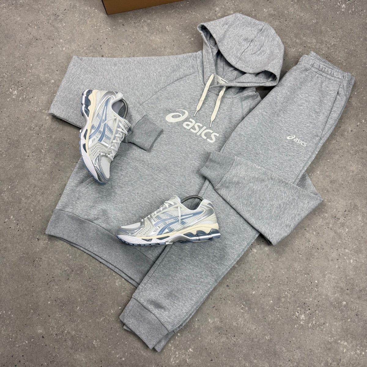 ASICS CLUB FLEECE PULLOVER TRACKSUIT - GREY