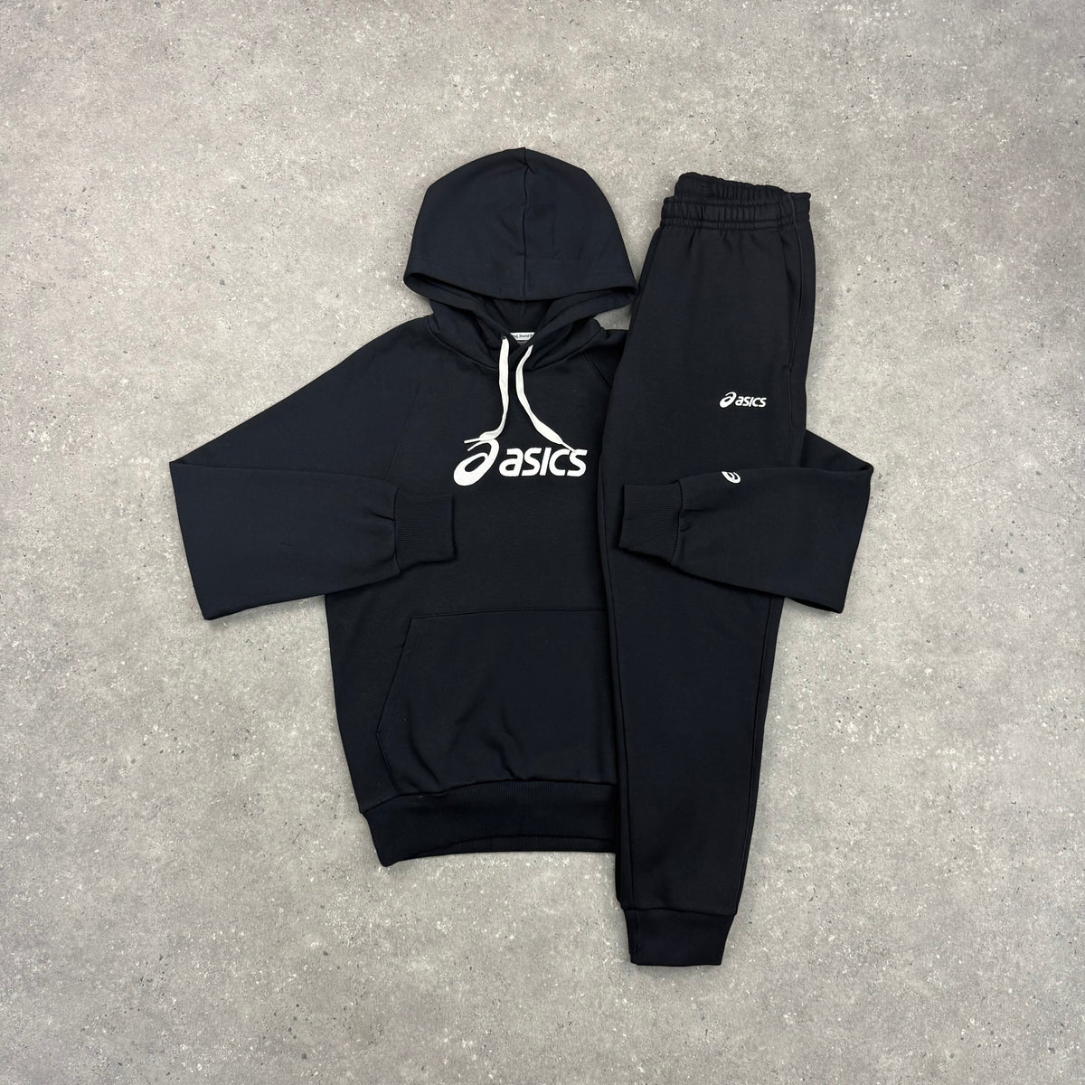 ASICS CLUB FLEECE PULLOVER TRACKSUIT - BLACK