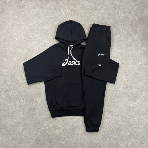 ASICS CLUB FLEECE PULLOVER TRACKSUIT - BLACK